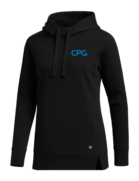 OGIO Black Womens Luuma Pullover Fleece Hoodie w/CPG Logo