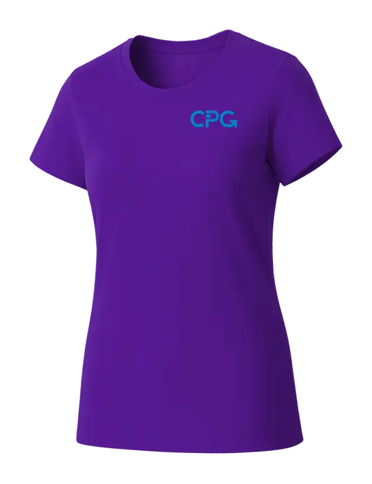 Womens Seriously Soft Purple T-Shirt w/CPG Logo