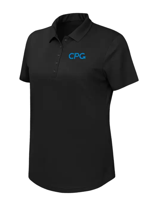 Callaway Womens Birdseye Black Polo w/CPG Logo