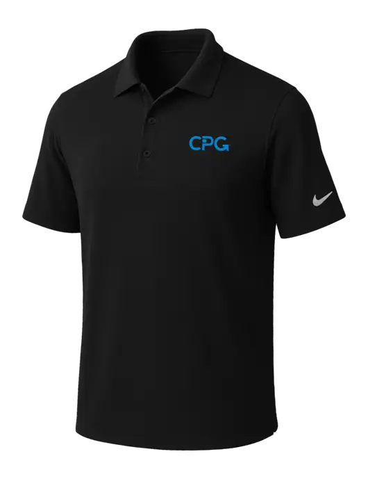 NIKE Black Dri-Fit Micro Pique Polo w/CPG Logo
