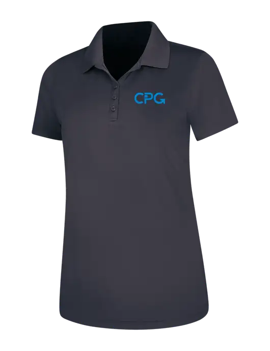 Dark Grey Womens Dry Zone UV Mesh Polo w/CPG Logo