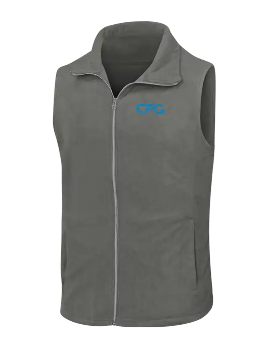 Medium Grey Microfleece Vest w/CPG Logo
