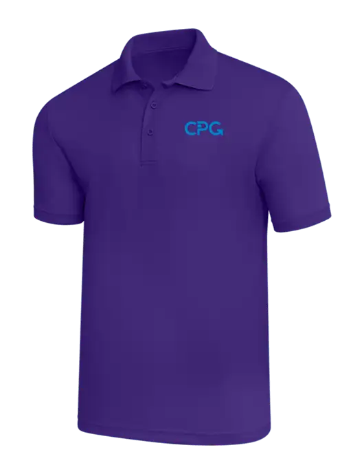 Purple PosiCharge RacerMesh Polo w/CPG Logo