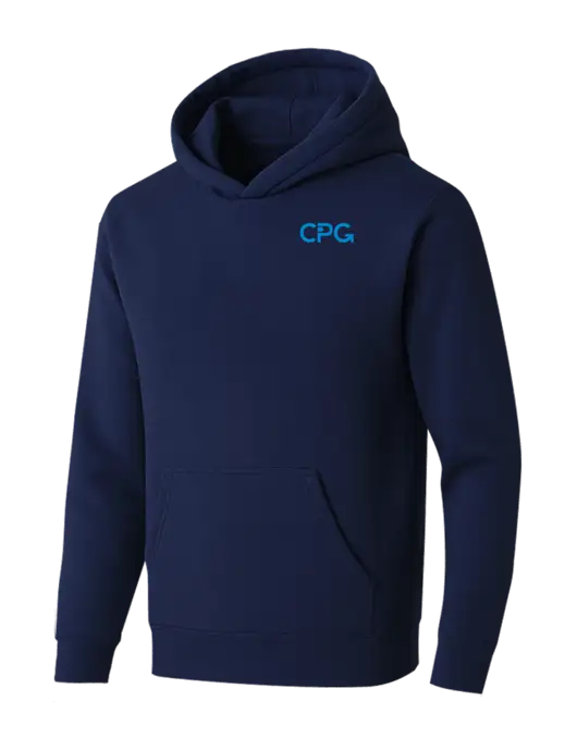 BELLA+CANVAS Navy Sponge Fleece Pullover Hoodie w/CPG Logo