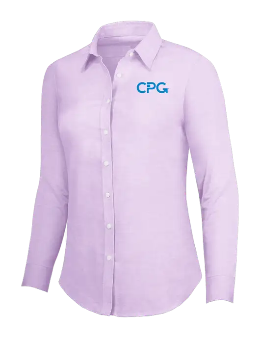 Soft Purple Womens SuperPro Oxford Shirt w/CPG Logo
