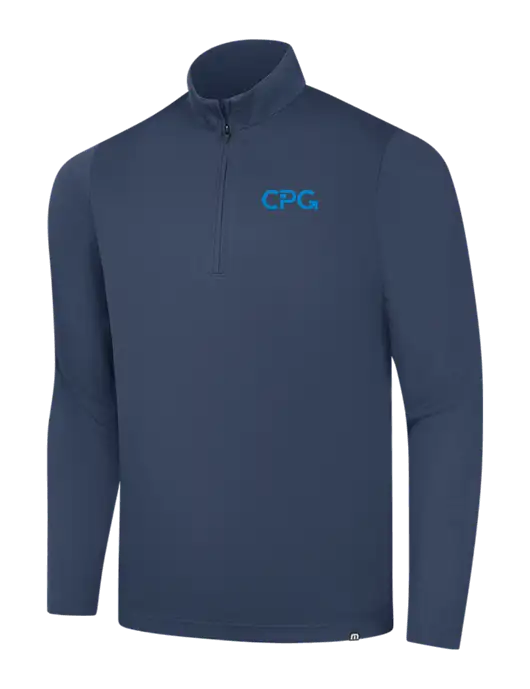 TravisMathew Navy Coveside ¼-Zip w/CPG Logo