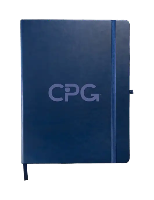 Leeman Navy Tuscany Large Journal 7.5 x 9.875 w/CPG Logo