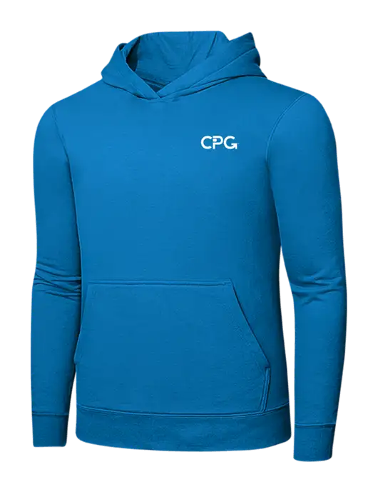 Medium Dark Sapphire 7.8 oz Ring Spun Hooded Sweatshirt w/CPG Logo