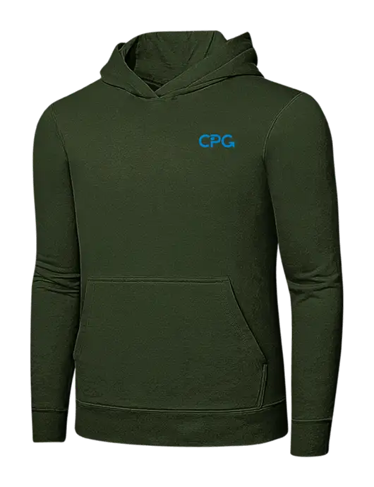 Very Dark Olive 7.8 oz Ring Spun Hooded Sweatshirt w/CPG Logo