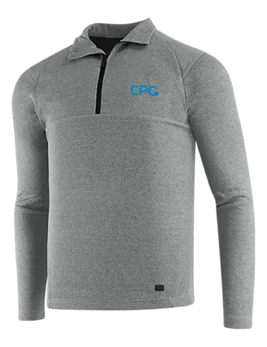 OGIO Petrol Grey Heather Transition 1/4 Zip Pullover w/CPG Logo