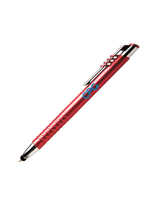 Schirhart Red Stylus Pen - Blue Ink w/CPG Logo
