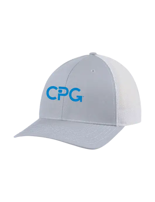 Richardson Adjustable Snapback Original 112 Trucker Cap Light Heather Grey w/White Mesh w/CPG Logo