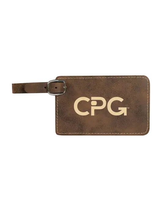 Rustic Leatherette Luggage Tag w/CPG Logo