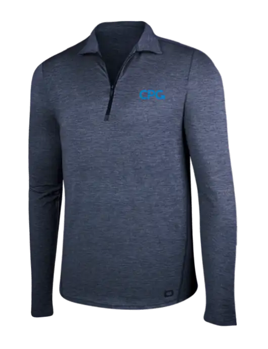 OGIO Blue Indigo Heather Endurance Force 1/4 Zip w/CPG Logo