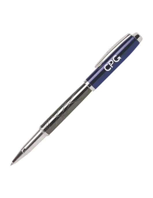 Modernist Blue Rollerball Pen - Black Ink w/CPG Logo