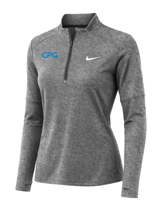 Nike Black Heather Womens Dri-FIT Element 1/2-Zip Pullover w/CPG Logo