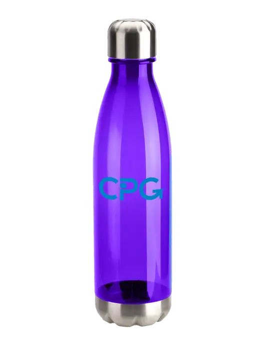 Bayside Tritan Purple 25 oz Bottle with Stainless Base and Cap w/CPG Logo
