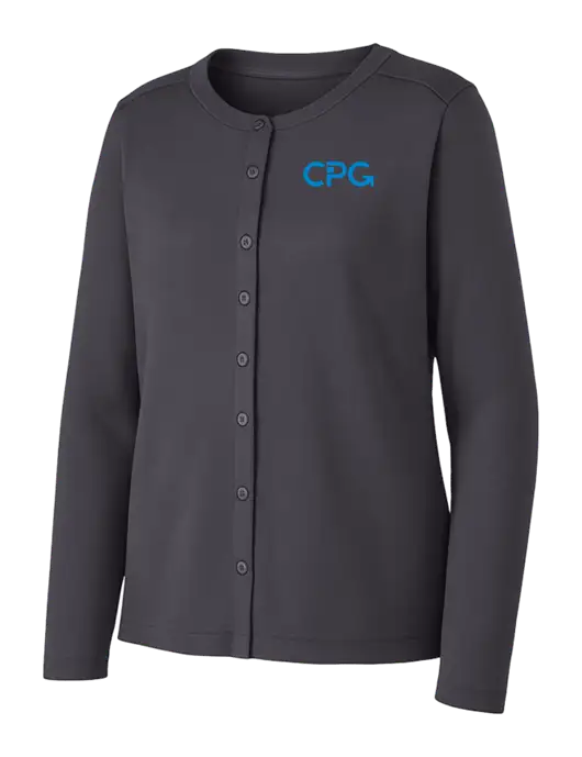 Grey Smoke Womens Concept Stretch Button-Front Cardigan Sweater w/CPG Logo