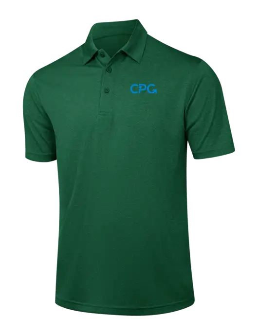 Dark Green Heather Contender Polo w/CPG Logo