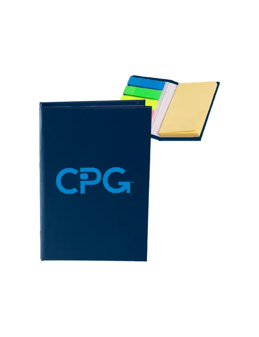Navy Micro Sticky Note Pad, 2 x 3.25 w/CPG Logo
