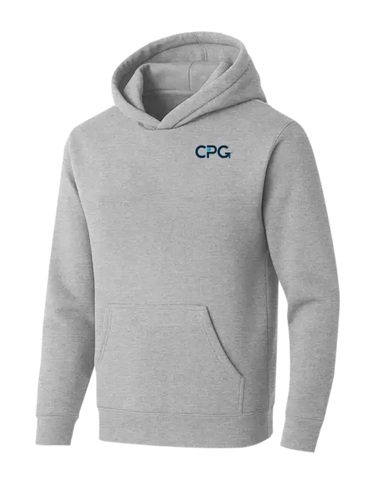 BELLA+CANVAS Light Grey Heather Sponge Fleece Pullover Hoodie w/CPG Logo