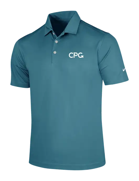 NIKE Dark Teal Dri-Fit Vertical Mesh Polo w/CPG Logo