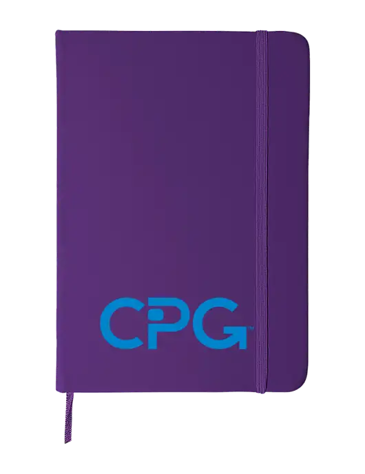 Purple Comfort Touch Bound Journal 5" X 7" w/CPG Logo