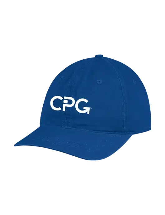 Garment Washed Unstructured Twill Royal Cap w/CPG Logo