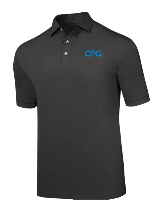 Callaway Black Fashion Tonal Polo w/CPG Logo