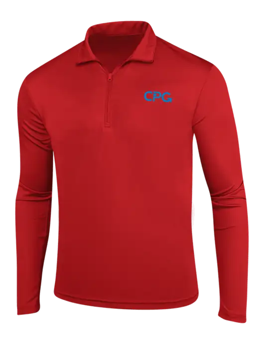 Red PosiCharge Competitor 1/4 Zip Pullover w/CPG Logo