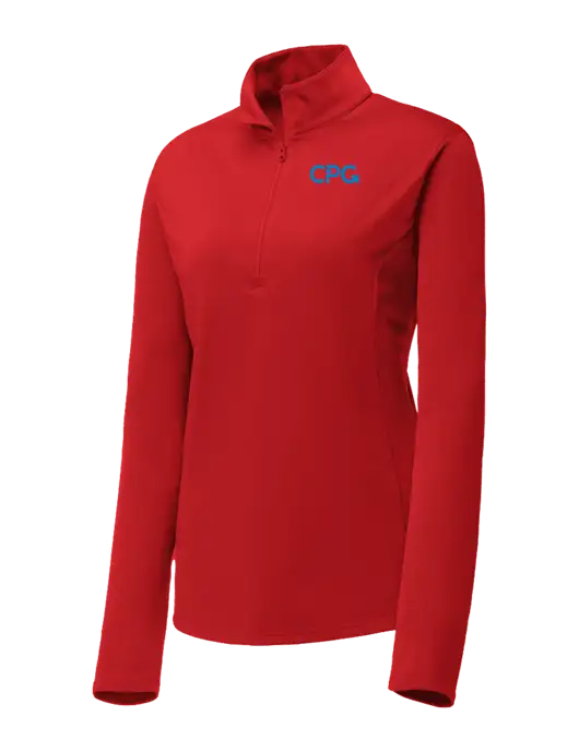 Red Womens Posicharge Competitor ¼ Zip Pullover w/CPG Logo