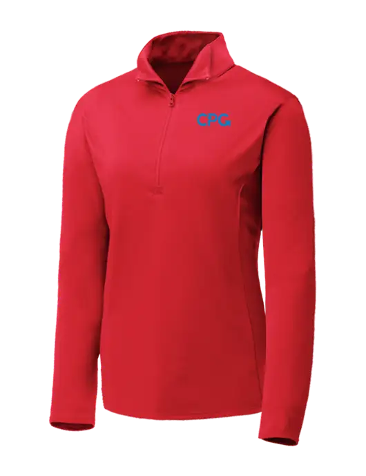 Red Womens Posicharge Competitor ¼ Zip Pullover w/CPG Logo