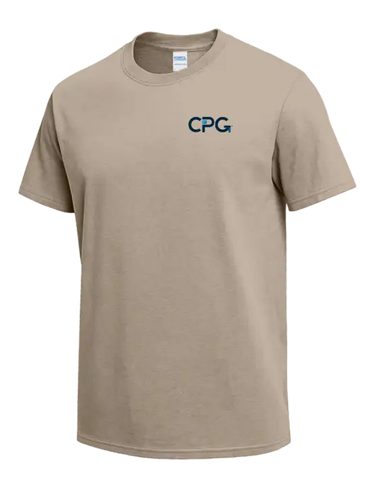 Tan Heavyweight 6.1 oz T-Shirt w/CPG Logo