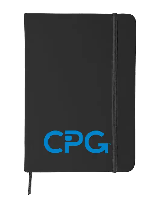 Black Comfort Touch Bound Journal 5" X 7" w/CPG Logo