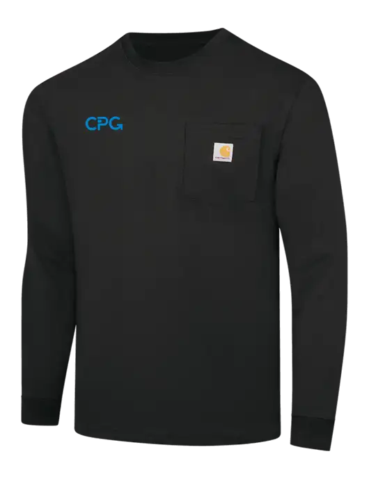 Carhartt Black Workwear Pocket Long Sleeve T-Shirt w/CPG Logo