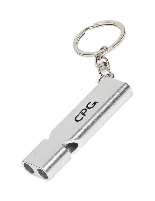 Quick Alert Silver Safety Whistle w/CPG Logo