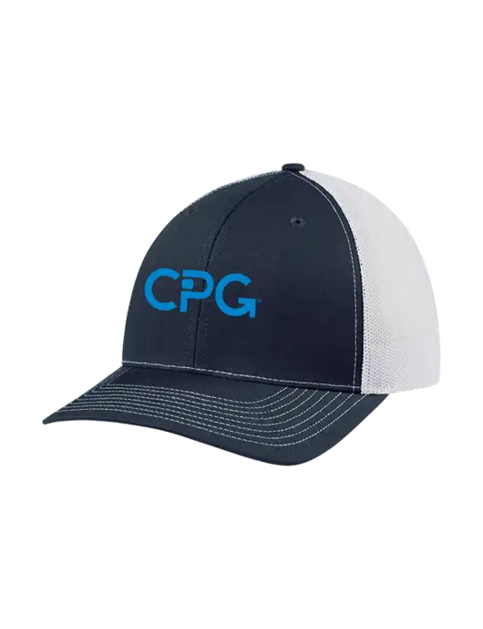 Richardson Adjustable Snapback Original 112 Trucker Cap Navy w/White Mesh w/CPG Logo
