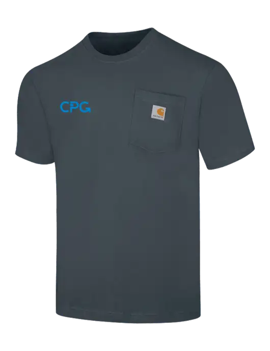 Carhartt Workwear Dark Slate Blue Pocket Short Sleeve T-Shirt w/CPG Logo