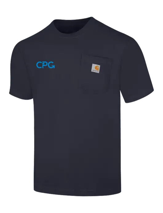 Carhartt Workwear Dark Navy Pocket Short Sleeve T-Shirt w/CPG Logo
