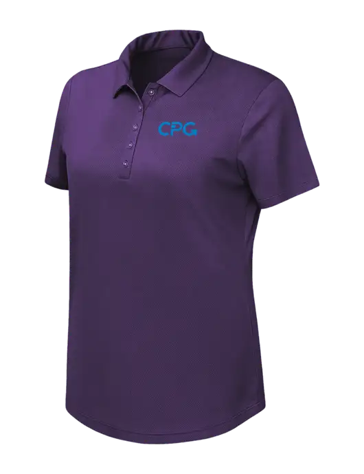 Callaway Womens Birdseye Purple Polo w/CPG Logo