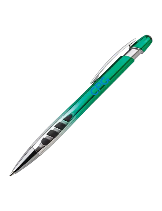 Zenith Green Ballpoint Pen - Blue ink w/CPG Logo