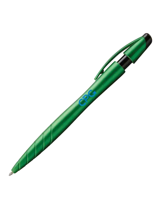 Awali Green Metallic Pen - Black Ink w/CPG Logo