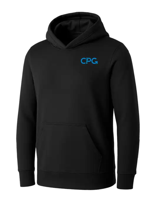 Womens Black Core Fleece Pullover Hooded Sweatshirt w/CPG Logo