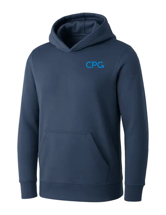 Womens Navy Core Fleece Pullover Hooded Sweatshirt w/CPG Logo