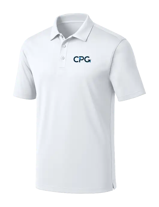White Silk Touch Performance Polo w/CPG Logo