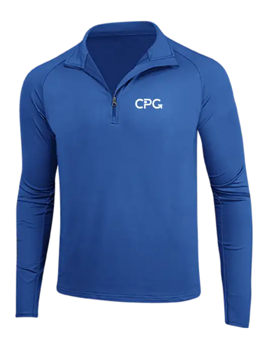Dark Royal Sport Wick Stretch 1/4 Zip Pullover w/CPG Logo