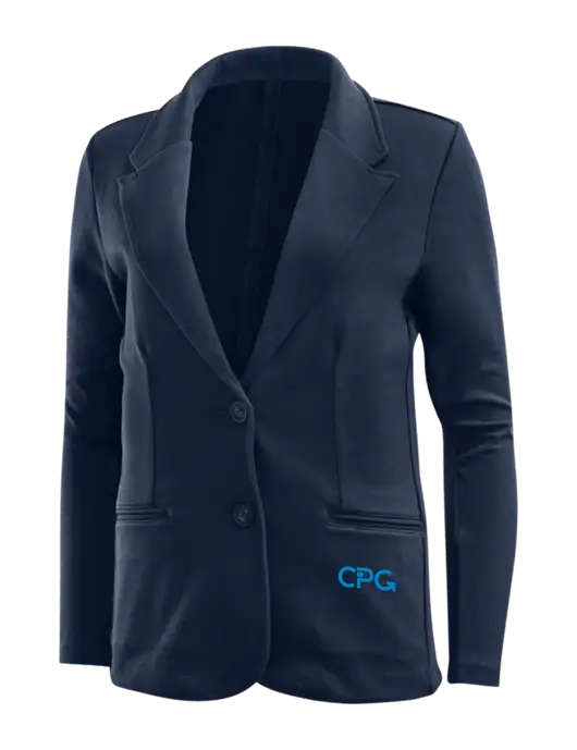 Deep Navy Womens Knit Blazer w/CPG Logo