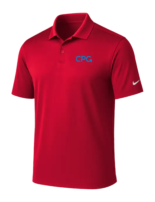 NIKE Red Victory Solid Polo w/CPG Logo