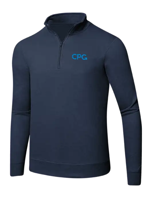 Team Navy 8.5 oz Ring Spun 1/4 Zip Pullover Sweatshirt w/CPG Logo