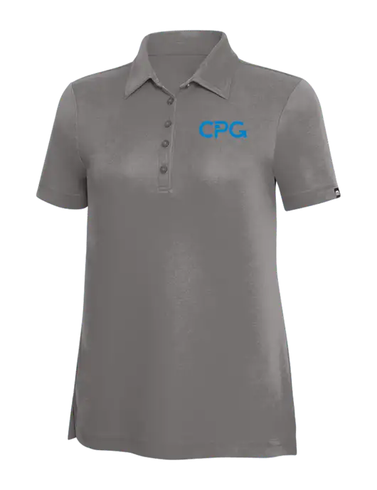 TravisMathew Grey Solid Womens Oceanside Polo w/CPG Logo